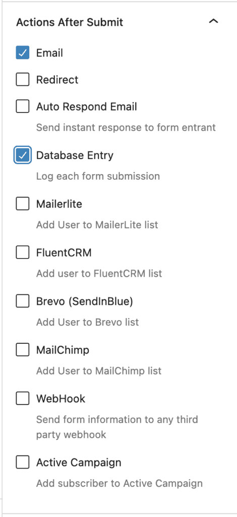 Kadence Form - Actions After Submit